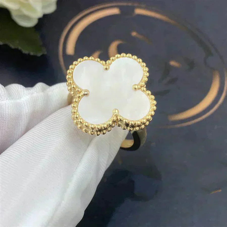 ⭐Miroze CLOVER WHITE MOP RING