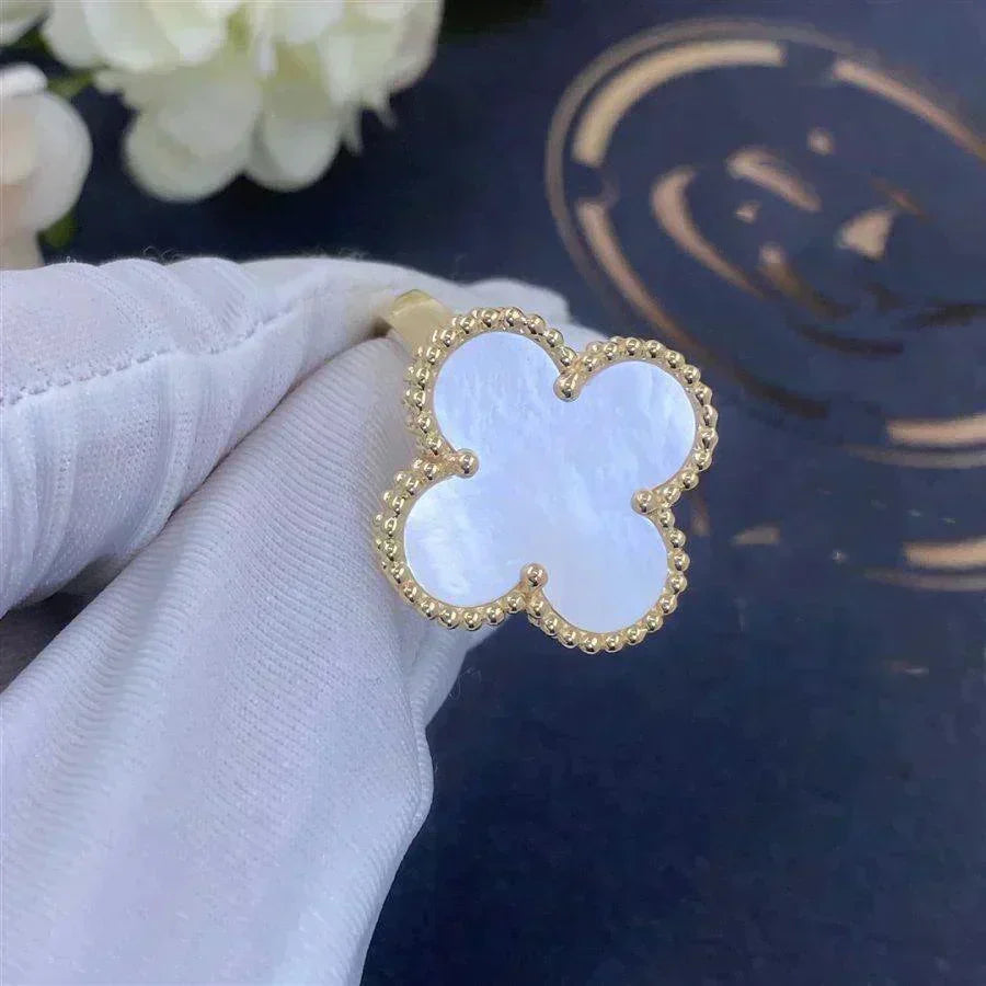 ⭐Miroze CLOVER WHITE MOP RING