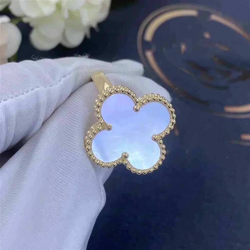 ⭐Miroze CLOVER WHITE MOP RING