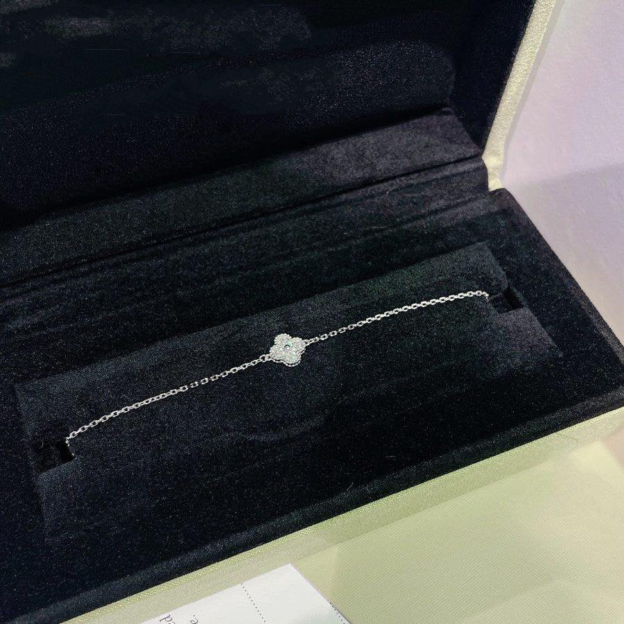 ⭐Miroze CLOVER  SINGLE FLOWER BRACELET SILVER