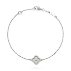 ⭐Miroze CLOVER  SINGLE FLOWER BRACELET SILVER