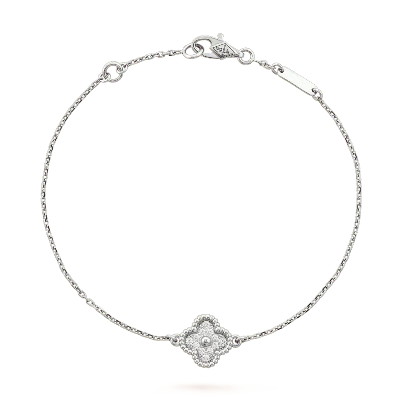⭐Miroze CLOVER  SINGLE FLOWER BRACELET SILVER