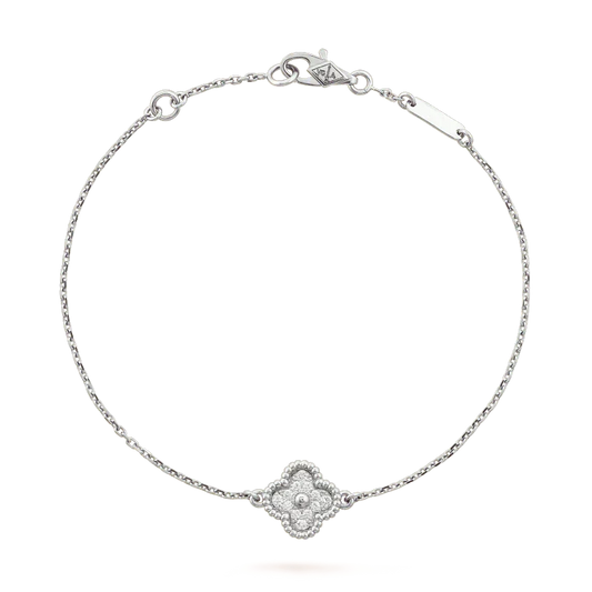 [⭐Miroze]CLOVER  SINGLE FLOWER BRACELET SILVER