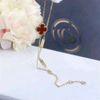 ⭐Miroze CLOVER  CARNELIAN SINGLE FLOWER BRACELET