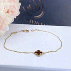 ⭐Miroze CLOVER  CARNELIAN SINGLE FLOWER BRACELET