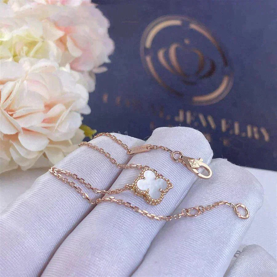 ⭐Miroze CLOVER WHITE MOP SINGLE FLOWER BRACELET