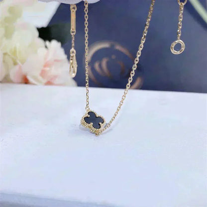 [⭐Miroze]CLOVER ONYX SINGLE FLOWER BRACELET