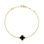 ⭐Miroze CLOVER ONYX SINGLE FLOWER BRACELET