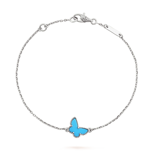 [⭐Miroze]BUTTERFLY TURQUOISE BUTTERFLY BRACELET SILVER