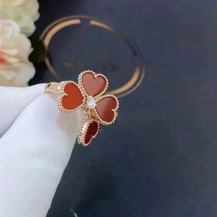 ⭐Miroze SWEET CLOVER CARNELIAN RING