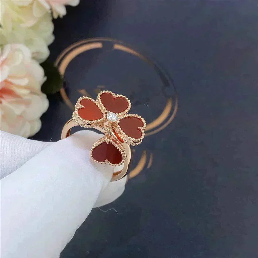 ⭐Miroze SWEET CLOVER CARNELIAN RING