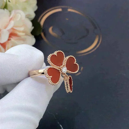 [⭐Miroze]SWEET CLOVER CARNELIAN RING