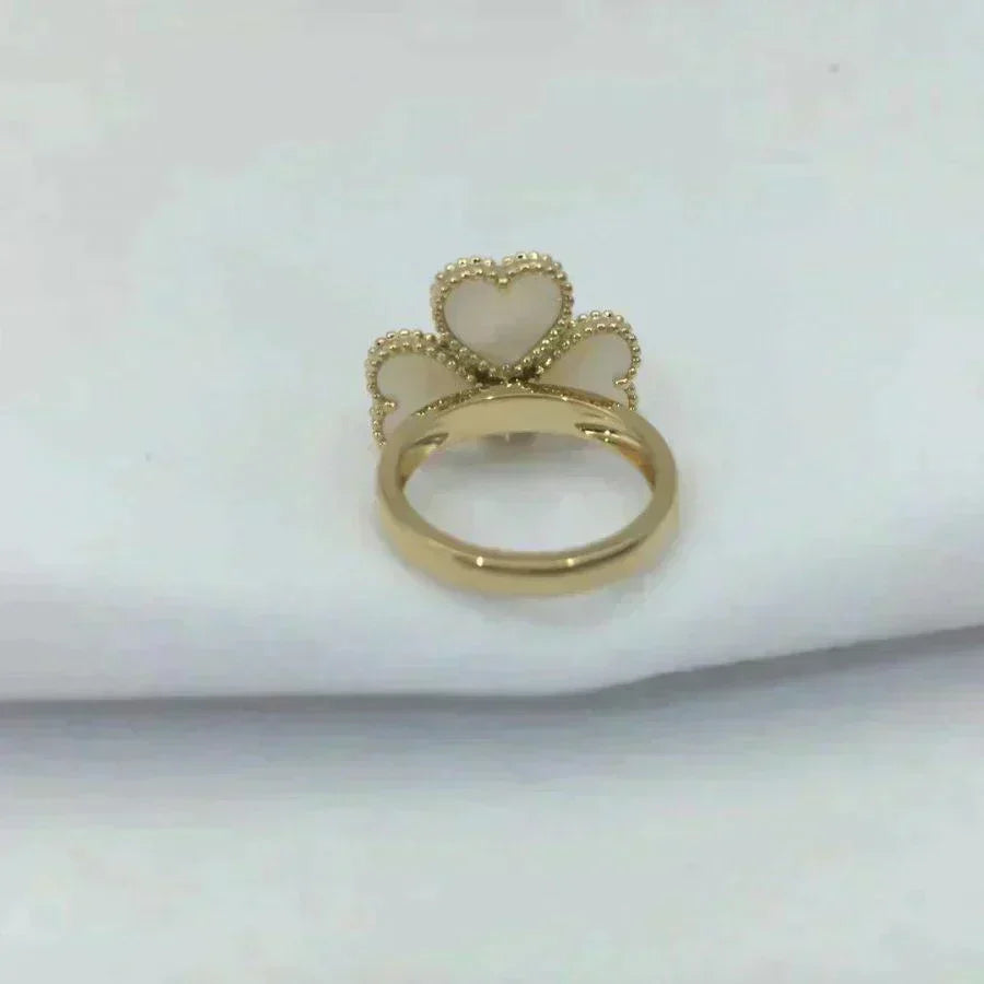 ⭐Miroze SWEET CLOVER WHITE MOP RING