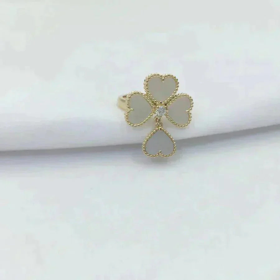 ⭐Miroze SWEET CLOVER WHITE MOP RING