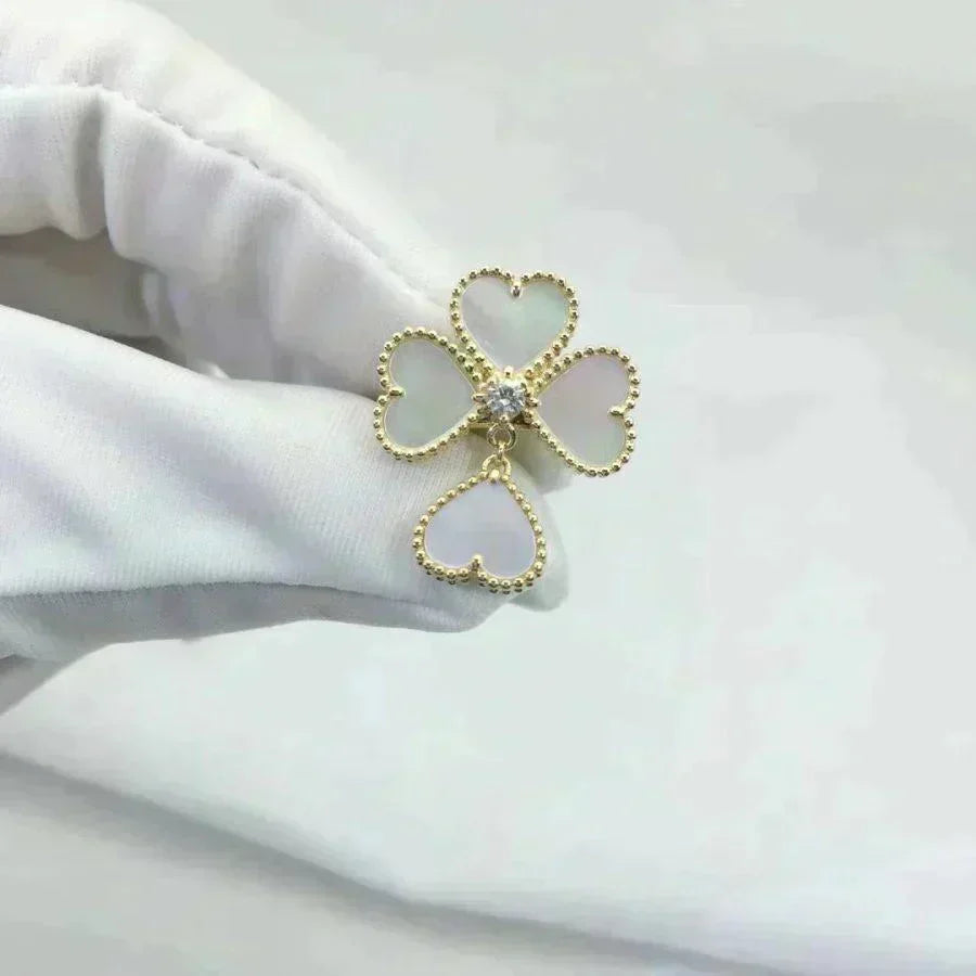 ⭐Miroze SWEET CLOVER WHITE MOP RING