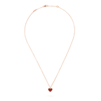 ⭐Miroze SWEET CLOVER CARNELIAN HEART NECKLACE