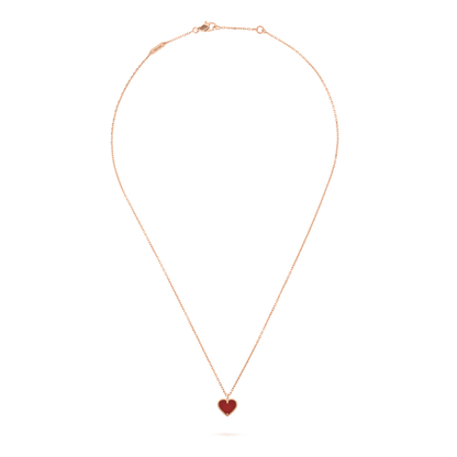 [⭐Miroze]SWEET CLOVER CARNELIAN HEART NECKLACE