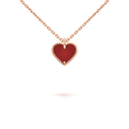 ⭐Miroze SWEET CLOVER CARNELIAN HEART NECKLACE