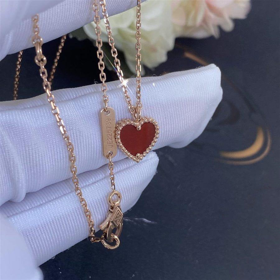[⭐Miroze]SWEET CLOVER CARNELIAN HEART NECKLACE