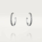 ⭐Miroze LOVE DIAMOND SILVER HOOP EARRINGS
