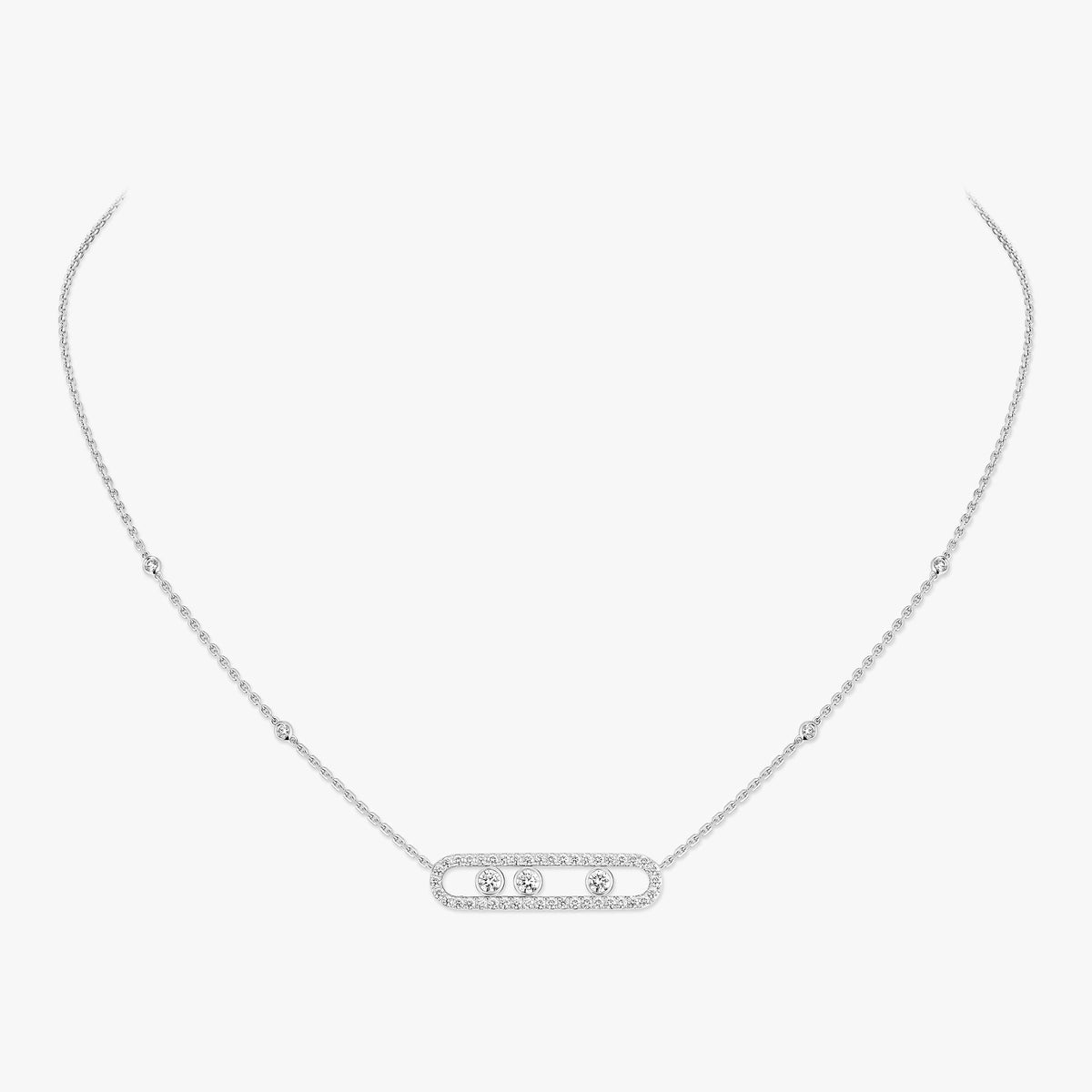 [[⭐Miroze] ]  Move Pave_ Rose Gold Diamond Necklace