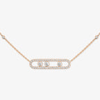 [[⭐Miroze] ]  Move Pave_ Rose Gold Diamond Necklace