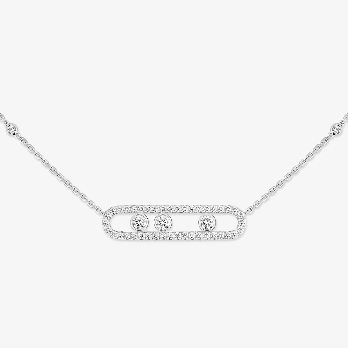 [[⭐Miroze] ]  Move Pave_ Rose Gold Diamond Necklace