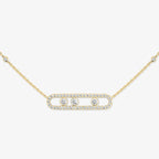 [[⭐Miroze] ]  Move Pave_ Rose Gold Diamond Necklace