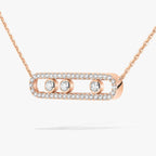 [[⭐Miroze] ]  Move Pave_ Rose Gold Diamond Necklace