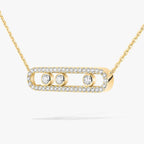 [[⭐Miroze] ]  Move Pave_ Rose Gold Diamond Necklace