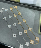 [⭐Miroze ]CLOVER 10 MOTIFS FULL DIAMOND NECKLACE