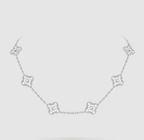 [⭐Miroze ]CLOVER 10 MOTIFS FULL DIAMOND NECKLACE