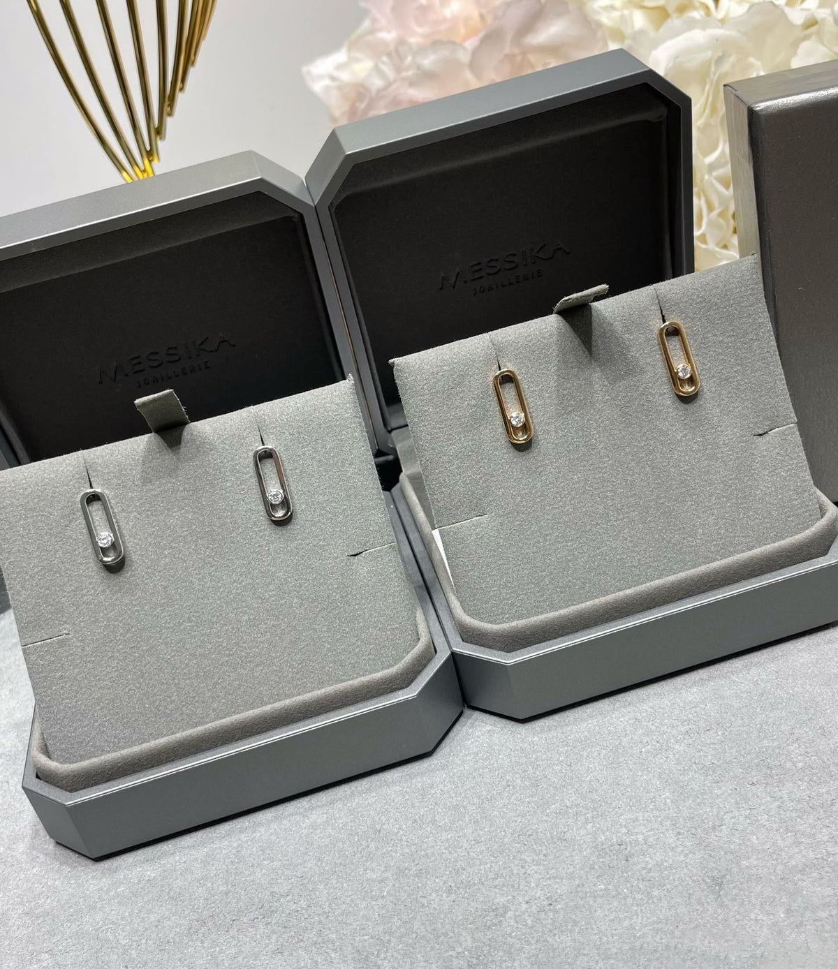 [⭐Miroze]MOVE UNO SMALL 1 DIAMOND EARRINGS
