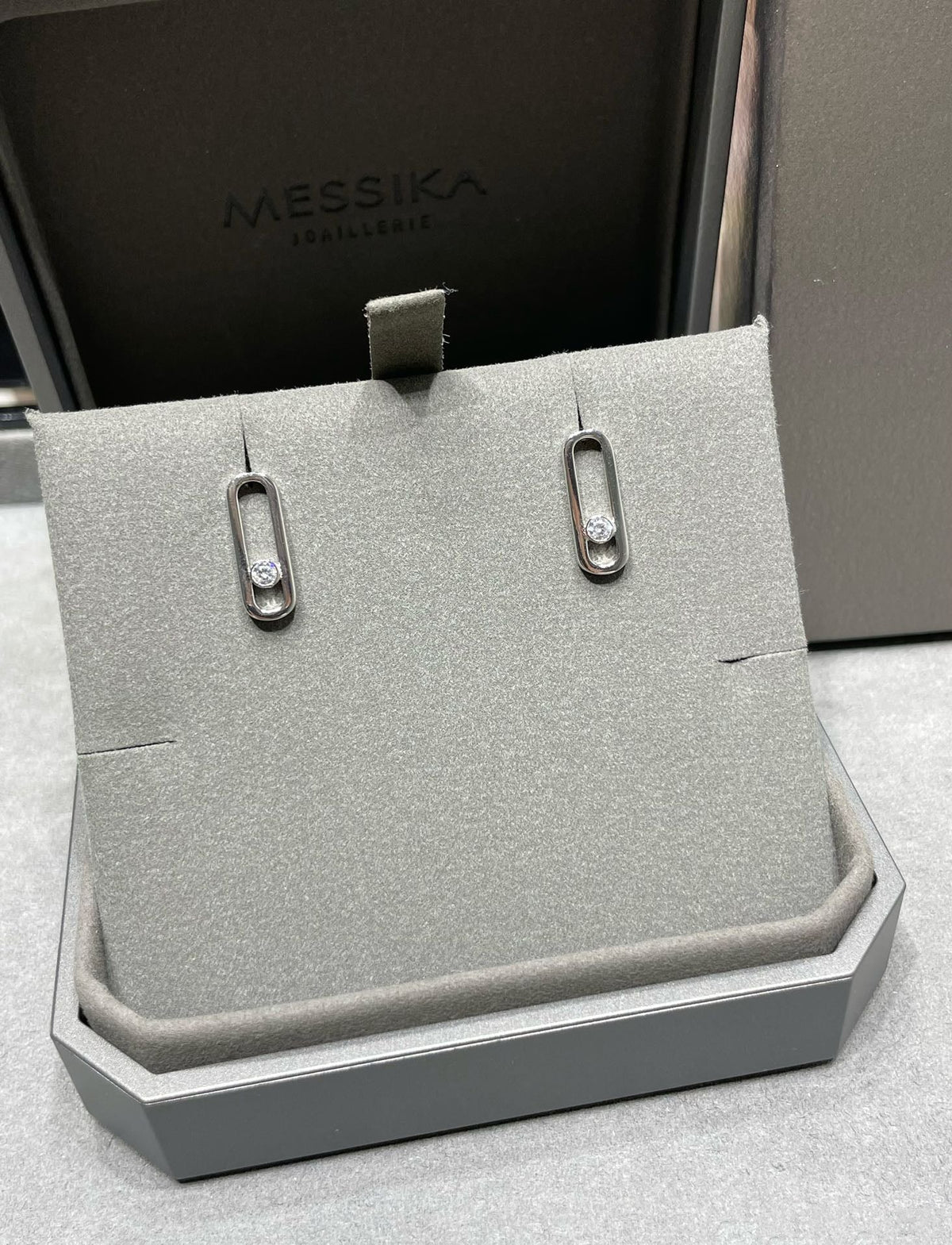 [⭐Miroze]MOVE UNO SMALL 1 DIAMOND EARRINGS