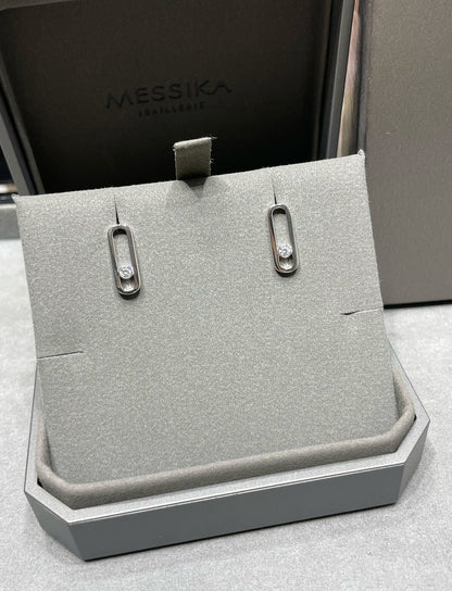 [⭐Miroze]MOVE UNO SMALL 1 DIAMOND EARRINGS