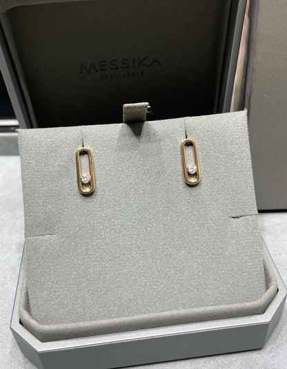 [⭐Miroze]MOVE UNO SMALL 1 DIAMOND EARRINGS