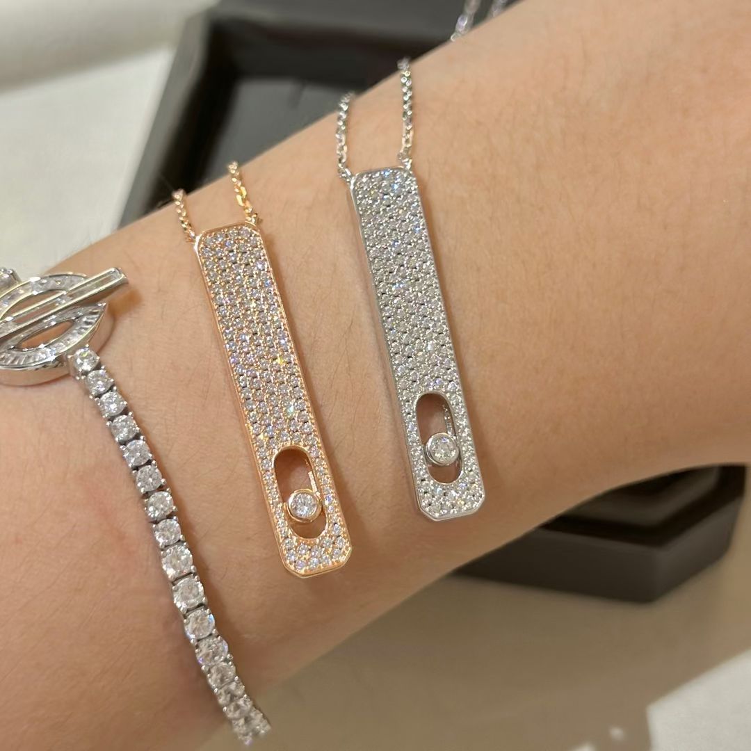 [⭐Miroze]MY FIRST DIAMOND PAVED NECKLACE
