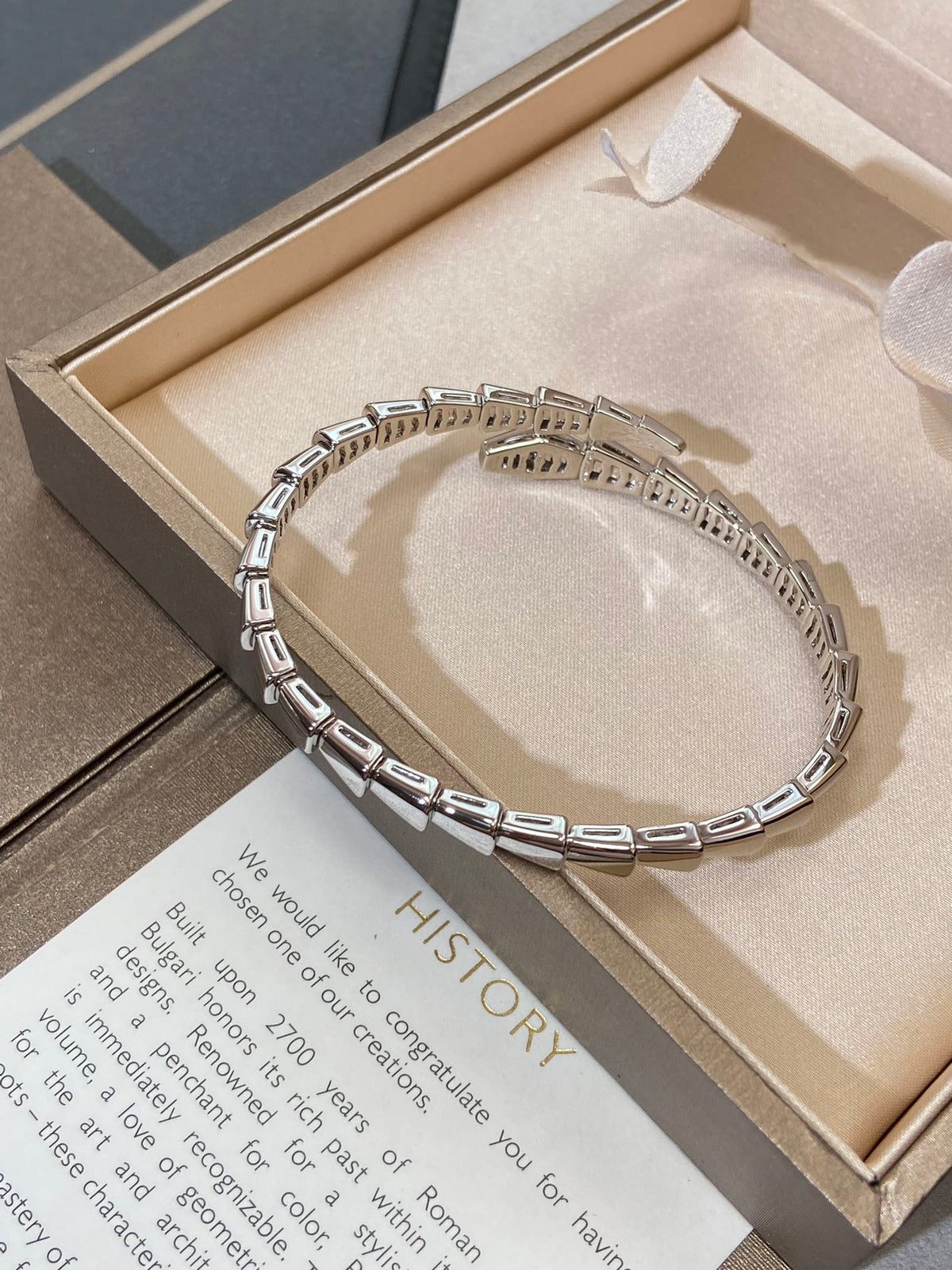 [⭐Veya]SERPENTI VIPER SILVER BRACELET