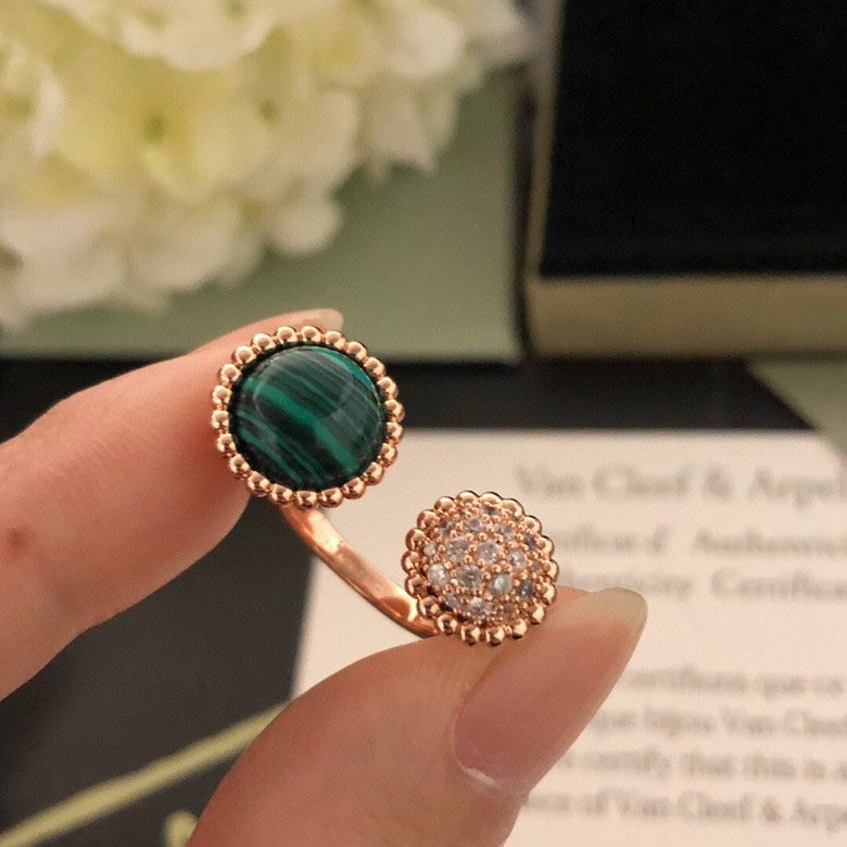 ⭐Miroze PERLEE COULEURS DIAMOND ROSE GOLD BETWEEN THE FINGER RING