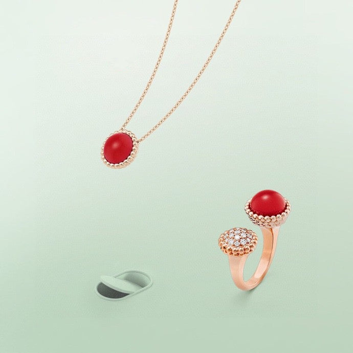 ⭐Miroze PERLEE COULEURS DIAMOND ROSE GOLD BETWEEN THE FINGER RING