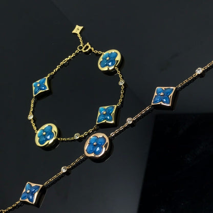 [⭐Miroze]STAR AND SUN 4 MOTIF BLUE BRACELET