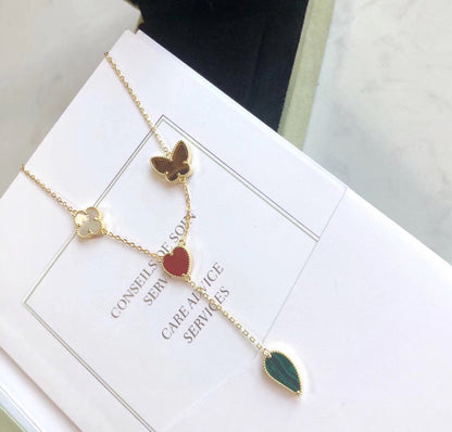 [⭐Miroze]ラッキースプリング 4モチーフ ローズゴールド ネックレス