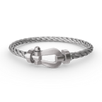 ⭐Miroze FORCE LARGE HORSESHOE NO DIAMOND BRACELET SILVER
