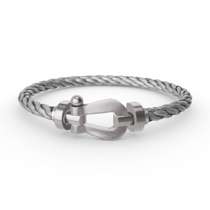 [⭐Miroze]FORCE LARGE HORSESHOE NO DIAMOND BRACELET SILVER