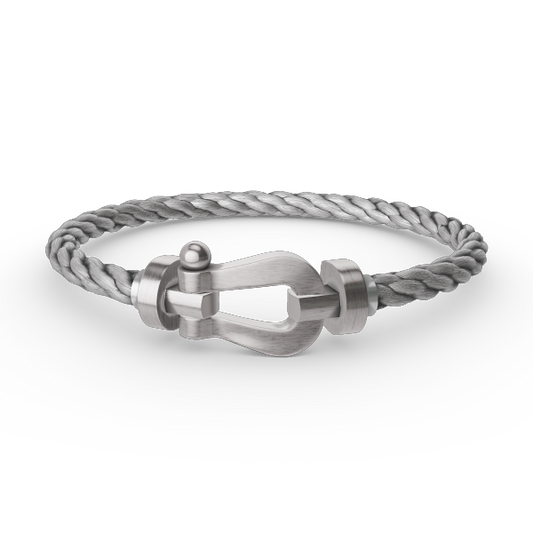 [⭐Miroze]FORCE LARGE HORSESHOE NO DIAMOND BRACELET SILVER