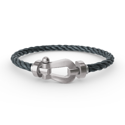 [⭐Miroze]FORCE LARGE HORSESHOE NO DIAMOND BRACELET SILVER