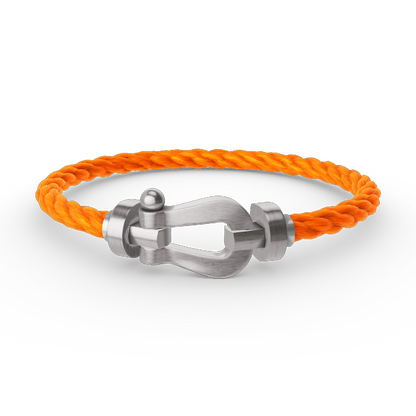 [⭐Miroze]FORCE LARGE HORSESHOE NO DIAMOND BRACELET SILVER