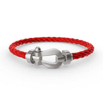 [⭐Miroze]FORCE LARGE HORSESHOE NO DIAMOND BRACELET SILVER