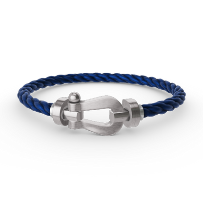 [⭐Miroze]FORCE LARGE HORSESHOE NO DIAMOND BRACELET SILVER