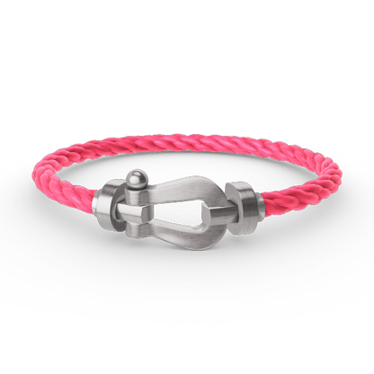 [⭐Miroze]FORCE LARGE HORSESHOE NO DIAMOND BRACELET SILVER